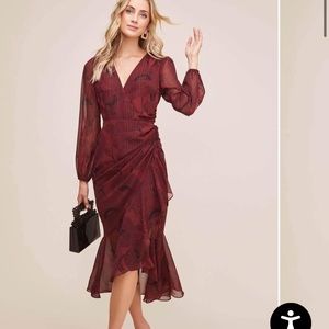 Astr The Label Long Sleeve Cinched Mermaid Dress